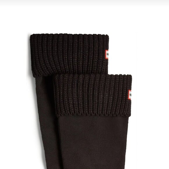 New Hunter boot socks Half Cardigan black tall size medium - Picture 7 of 9